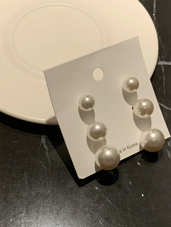 자체브랜드(set) pearl earring (1 color)